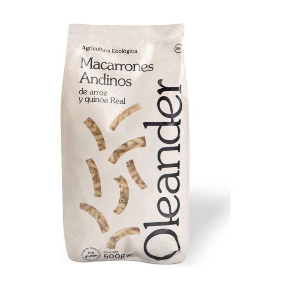 MACARRONES ANDINOS DE ARROZ Y QUINOA REAL BIO